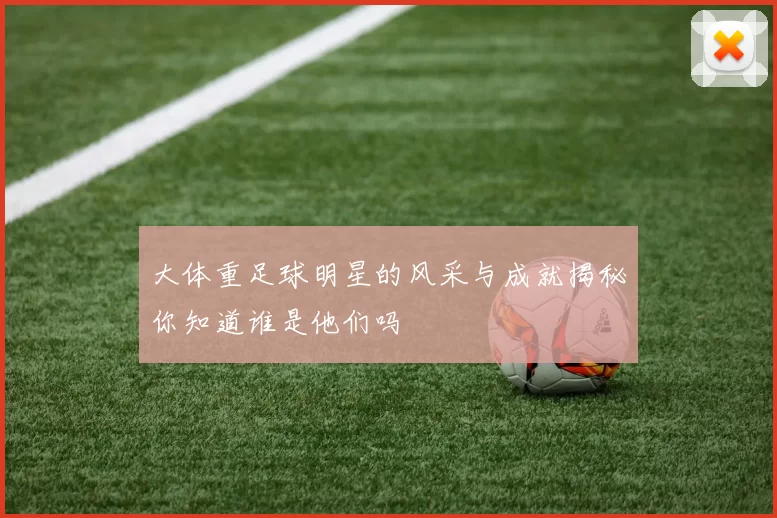 大体重足球明星的风采与成就揭秘你知道谁是他们吗
